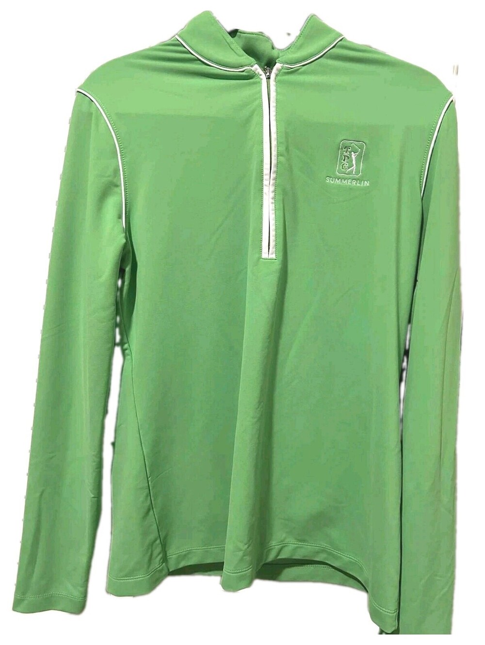 Cutter & Buck DryTec Quarter-zip Golf Pullover Green Summerlin Logo Men's Size L